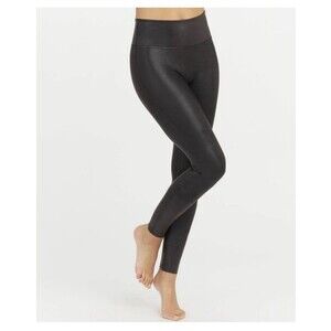 Women’s Spanx Black Faux Leather Leggings Size Large